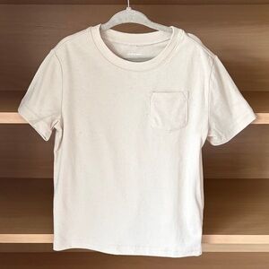 ✨$3✨Jumping Beans•Boys’ Short Sleeve Essential Tee w/ Pocket | Light Tan | 4T